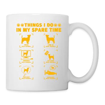 Things I do in my Spare Time Jack Russell - Tasse - Weiß - Rechts