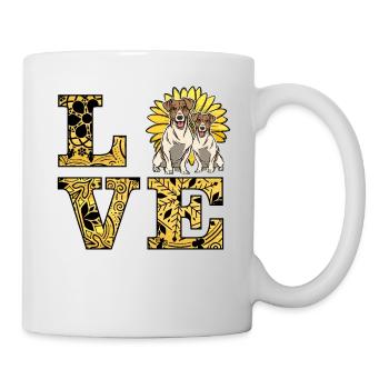 Jack Russell Amour - Mug blanc - blanc - Droite