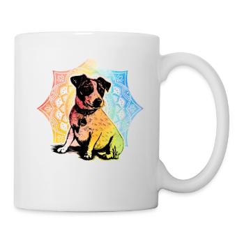Jack Russell Retro - Tasse - Weiß - Rechts