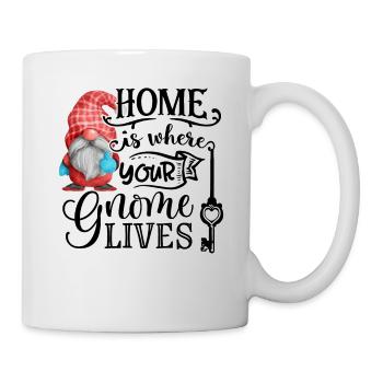 Home Is Where Your Gnome Lives Weihnachtsgnom - Mug - white - Right