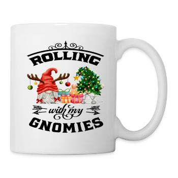 Rolling With My Gnomies Weihnachtsgnom - Tasse - Weiß - Rechts