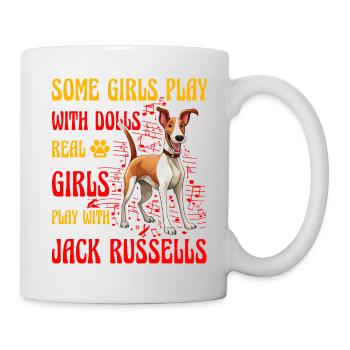 Jack Russell Fille - Mug blanc - blanc - Droite