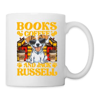 Books Coffee and Jack Russell - Tasse - Weiß - Rechts
