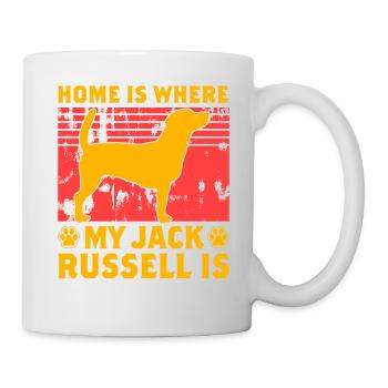 La maison, c’est là où se trouve mon Jack Russell - Mug blanc - blanc - Droite