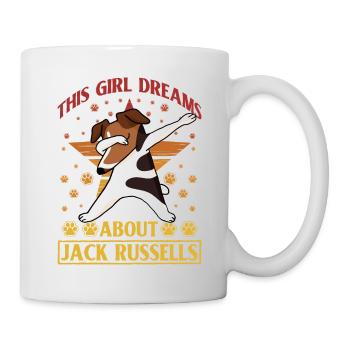 Cette fille rêve de Jack Russell - Mug blanc - blanc - Droite