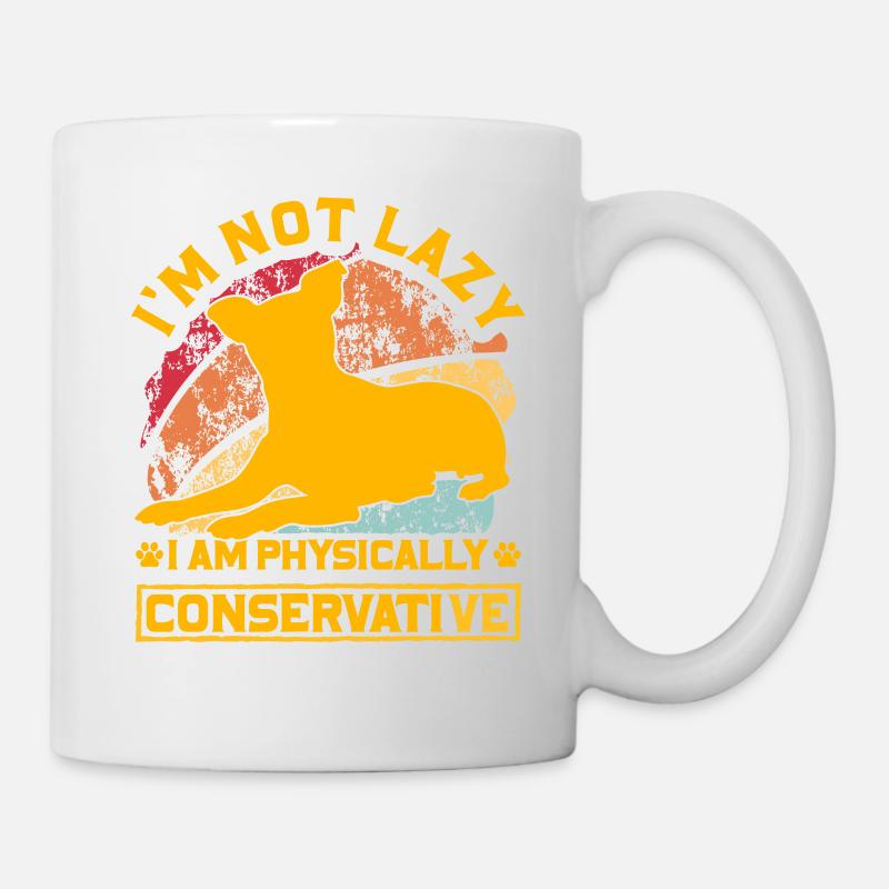 I'm not lazy I am physically Jack Russell - Tasse - Weiß