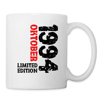 1994 Oktober Limited Edition 29. Geburtstag Deko - Tasse - Weiß - Rechts