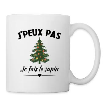 Je peux pas je fais le sapin - Mug blanc - blanc - Droite