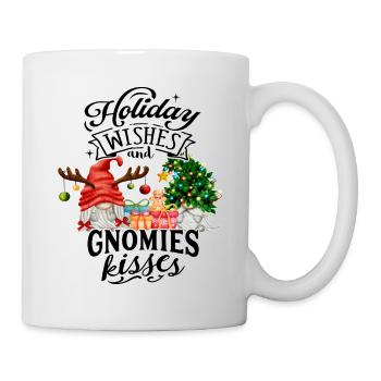 Weihnachten Holiday Wishes Gnomies Kisses - Tasse - Weiß - Rechts