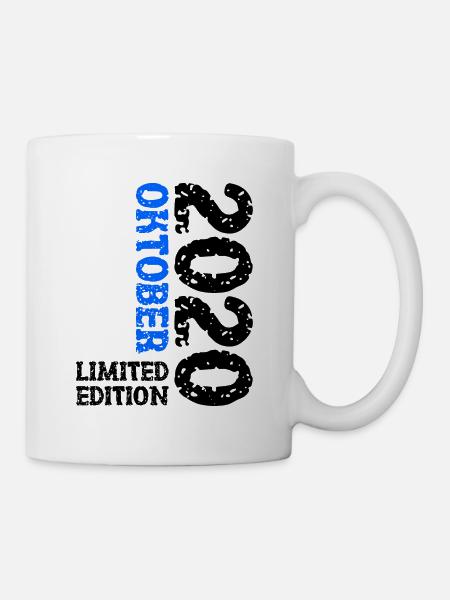 2020 Oktober Limited Edition 3. Geburtstag Deko - Tasse - Weiß