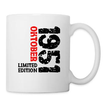 1951 Oktober Limited Edition 72. Geburtstag Deko - Tasse - Weiß - Rechts