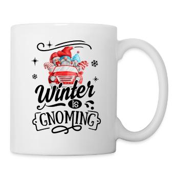 L’hiver est Gnoming Noël Gnome - Mug blanc - blanc - Droite