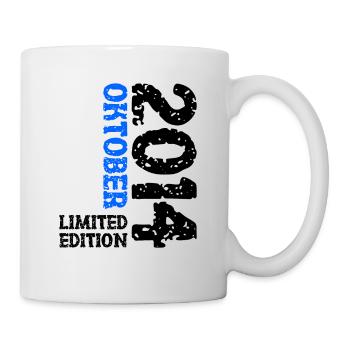 2014 Oktober Limited Edition 9. Geburtstag Deko - Tasse - Weiß - Rechts