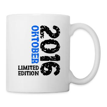 2016 Oktober Limited Edition 7. Geburtstag Deko - Tasse - Weiß - Rechts
