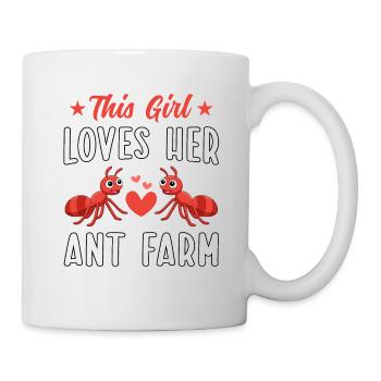 Cette fille adore sa ferme de fourmis - Mug blanc - blanc - Droite
