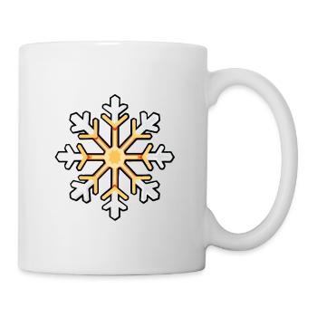 Schneeflocke Winter Symbol - Tasse - Weiß - Rechts