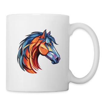 Tête de cheval - Mug blanc - blanc - Droite