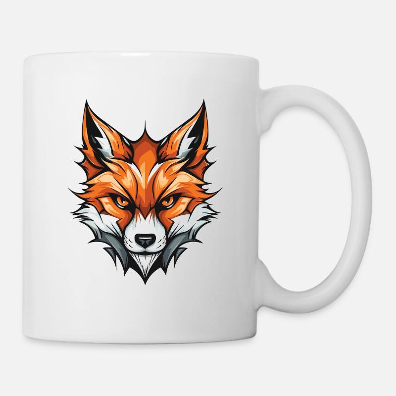 Fuchs Kopf - Tasse - Weiß