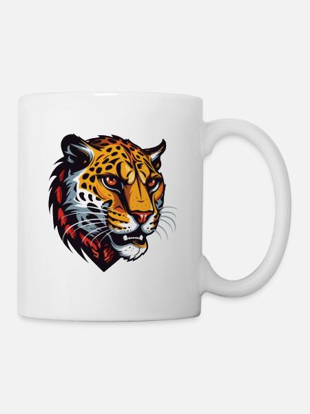 Gepard Kopf - Tasse - Weiß