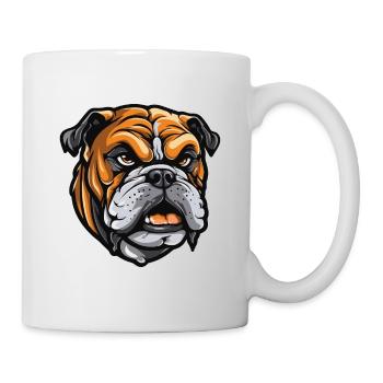 Tête de chien bouledogue - Mug blanc - blanc - Droite