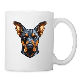 Doberman Dog Head - Mug - white - Right