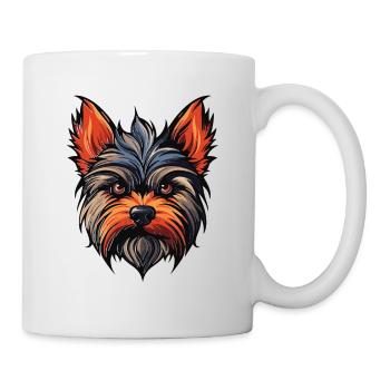 Yorkshire Terrier Dog Head - Mug - white - Right