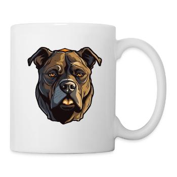 Staffordshire Bull Terrier Dog Head - Mug - white - Right
