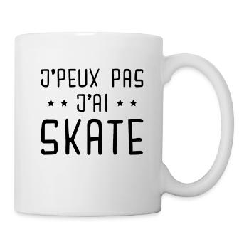 Je peux pas j'ai skate humour cadeau - Mug blanc - blanc - Droite