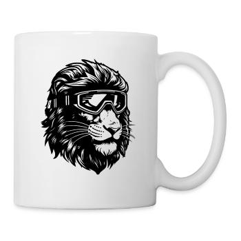Löwe Ski Brille - Tasse - Weiß - Rechts