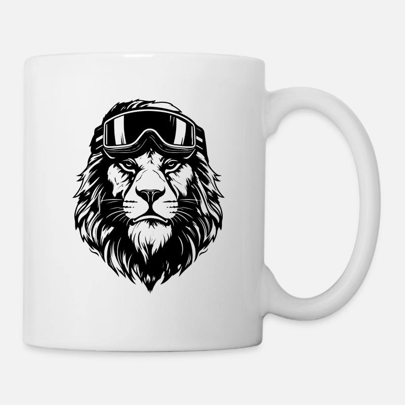 Ski Löwe - Tasse - Weiß