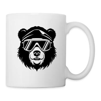 Ski Bär Snowboarder - Tasse - Weiß - Rechts