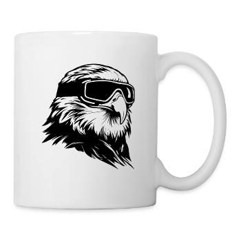 Adler Snowboard Ski Brille - Tasse - Weiß - Rechts