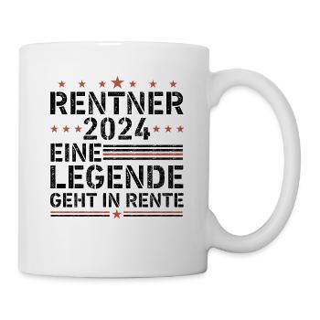 Rentner 2024 eine legende geht in rente - Tasse - Weiß - Rechts