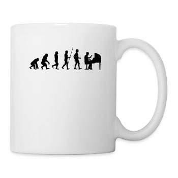 Evolution Klavier Pianist Klavier - Tasse - Weiß - Rechts
