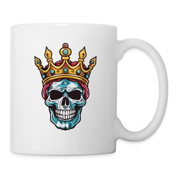 Couronne de Roi Crâne - Mug blanc - blanc - Droite