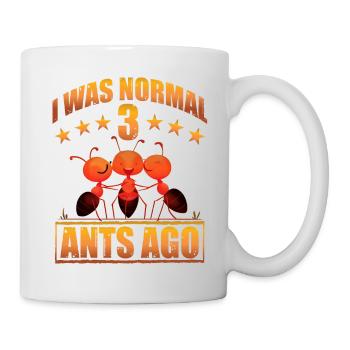 J'étais normal il y a 3 fourmis - Mug blanc - blanc - Droite