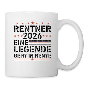Rentner 2026 eine legende geht in rente - Tasse - Weiß - Rechts