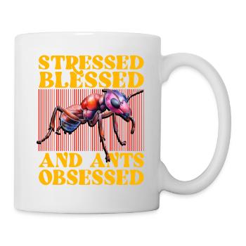 Stressed bless and Ants obsessed - Mug - white - Right