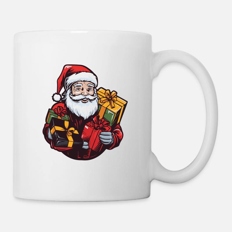 Weihnachtsmann Geschenke - Tasse - Weiß