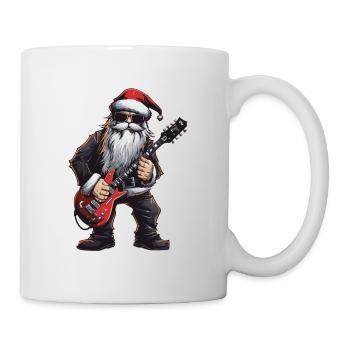 Weihnachtsmann Gitarre Santa - Tasse - Weiß - Rechts