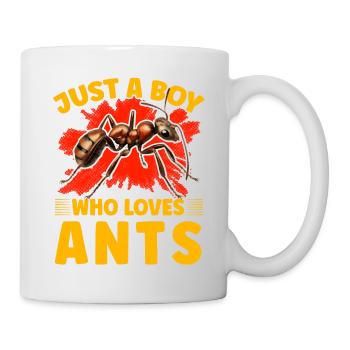 Juste un garçon qui aime les fourmis - Mug blanc - blanc - Droite