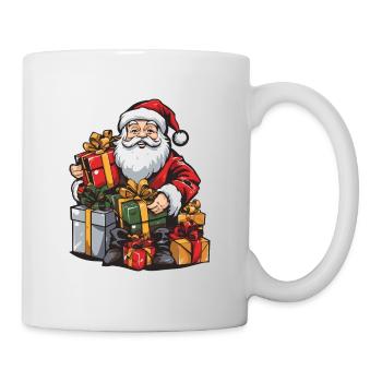 Weihnachtsmann Geschenke - Tasse - Weiß - Rechts