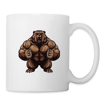Ours Grizzly Beast Musculation Muscles - Mug blanc - blanc - Droite