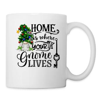 Home Is Where Your Gnome Lives Weihnachtsgnom - Mug - white - Right