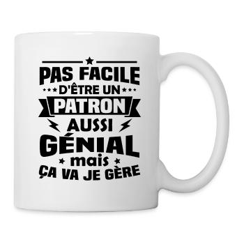 Un patron aussi génial mais ça va je gère - Mug blanc - blanc - Droite