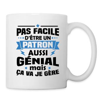 Un patron aussi génial mais ça va je gère - Mug blanc - blanc - Droite