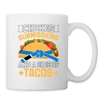 Chokes Submissions and a side of Tacos - Mug - white - Right