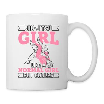 Fille de Jiu-Jitsu comme une fille normale mais plus cool - Mug blanc - blanc - Droite