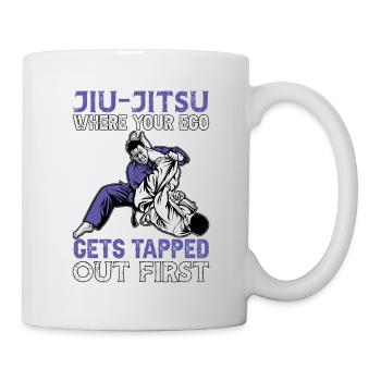 Jiu-Jitsu where you Ego gets tapped out first - Mug - white - Right