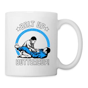 Belt Up Buttercup Brazilian Jiu-Jitsu - Mug - white - Right